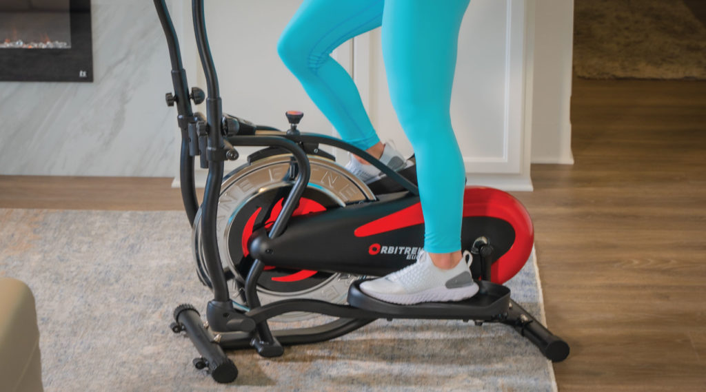 Pedaling on the Orbitrek Elite