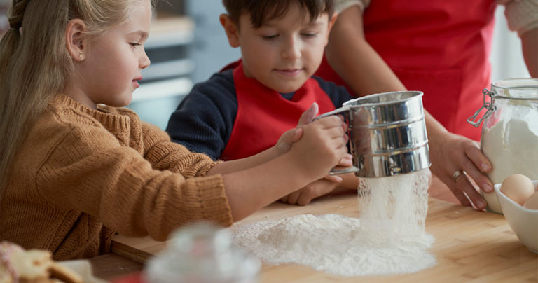 Kids baking in the kitchen